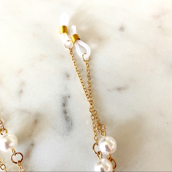 Pearl Sunglasses Chain Strap Gold Glasses Lanyard - Picture 3 of 4